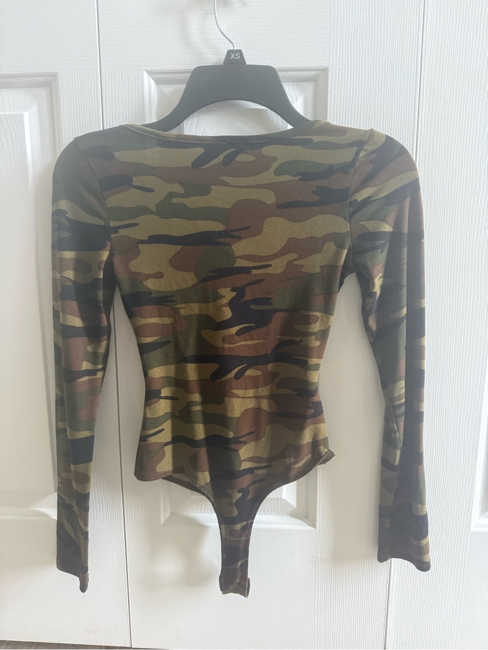 Green Camo Long Sleeve Bodysuit XS Womens - Picture 3 of 3